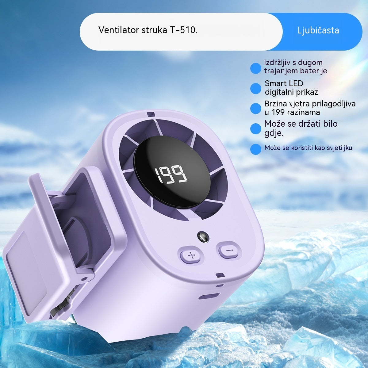 🌀❄Novi USB ventilator velikog kapaciteta s LED digitalnim zaslonom za automobilsku i vanjsku upotrebu
