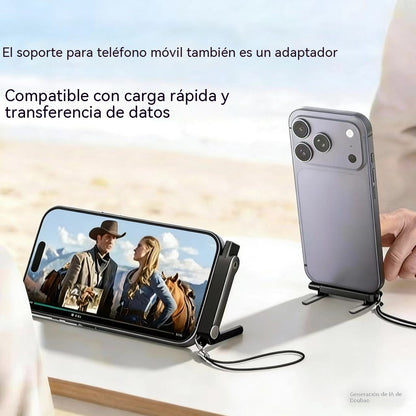 [Compra 1 y llévate 1 gratis]🔥 Dos artículos por 27 euros ⚡ Adaptador de soporte de carga plegable, que también se puede usar como soporte para teléfono
