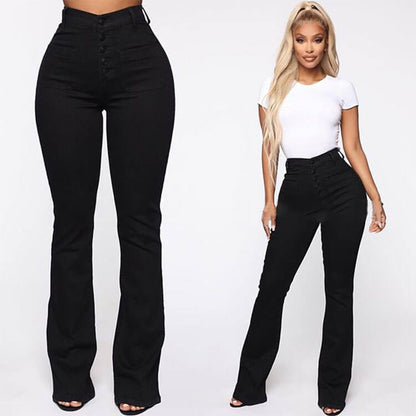 🔥【S-4XL】Pantalones acampanados para mujeres de cintura alta.