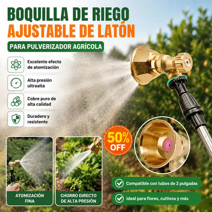 💦Boquilla de Riego Ajustable de Latón para Pulverizador Agrícola 🌾