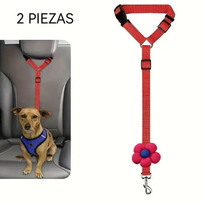 [2 pieza 22 euros] Cinturón de seguridad para perros y correa para pasear (2 en 1)