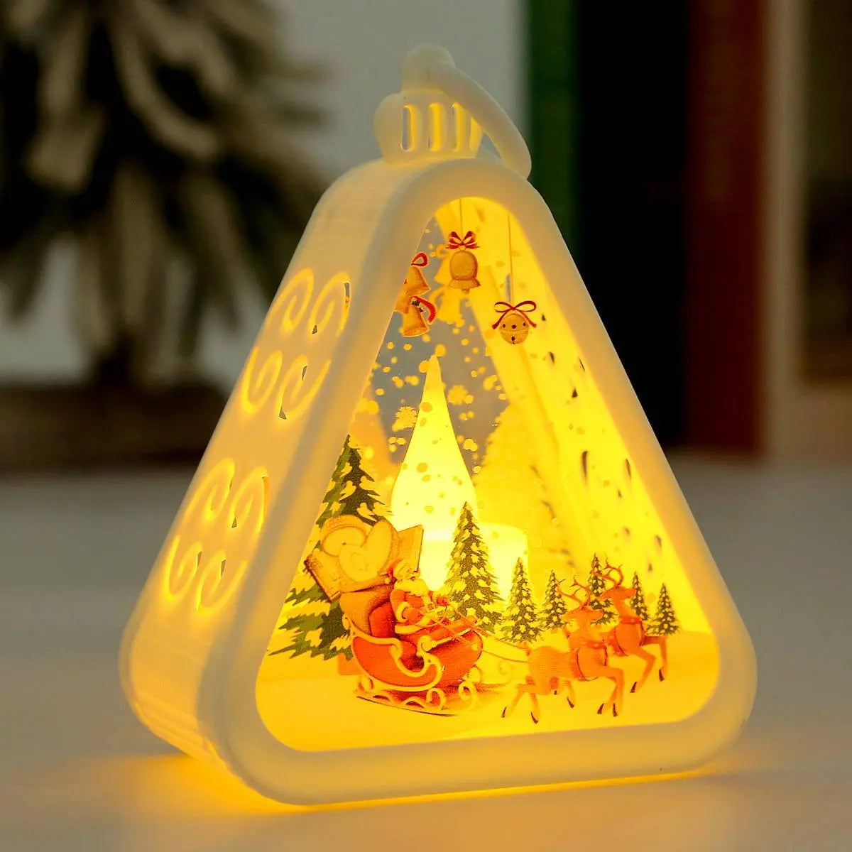 🌲🎅【1 sada za 4 ks.】🎁✨Vianočné retro nočné svetielka | Svietiaca dekorácia v tvare snehuliaka + dekorácia na okennú poličku alebo stôl