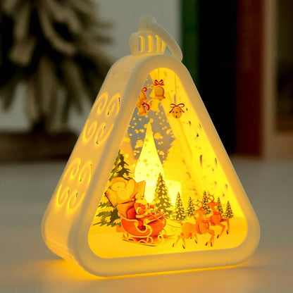 🌲🎅【1 sada za 4 ks.】🎁✨Vianočné retro nočné svetielka | Svietiaca dekorácia v tvare snehuliaka + dekorácia na okennú poličku alebo stôl
