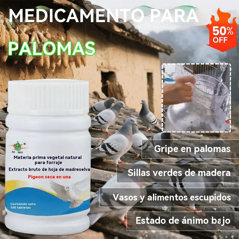 50%OFF🔥🕊️🕊️100 comprimidos, medicamento especial para palomas mensajeras, tratamiento 6 en 1 para palomas: ¡curación rápida, resultados significativos!