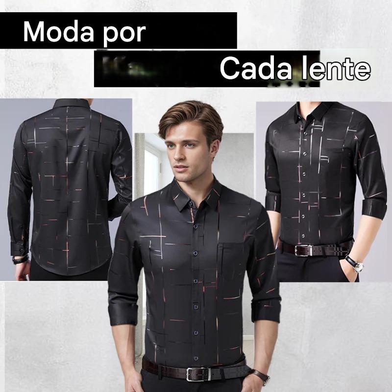 【M-4XL】Camisa de manga corta con alta elasticidad, sin arrugas y sin necesidad de planchar.