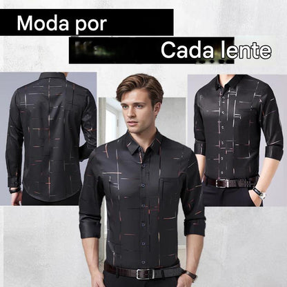 【M-4XL】Camisa de manga corta con alta elasticidad, sin arrugas y sin necesidad de planchar.