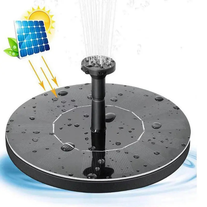 Fuente de agua alimentada por energía solar