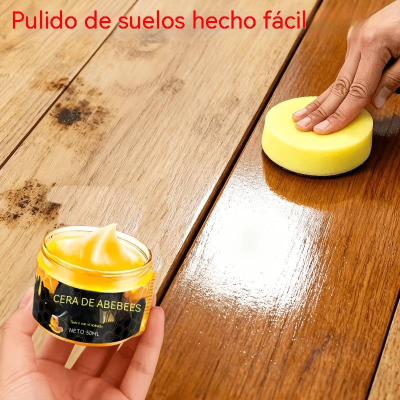 【Compra 1 y llévate 1 gratis】【2 botellas】Cera de abeja natural para el mantenimiento de muebles de madera y suelos: aporta brillo, repele el agua y evita grietas.