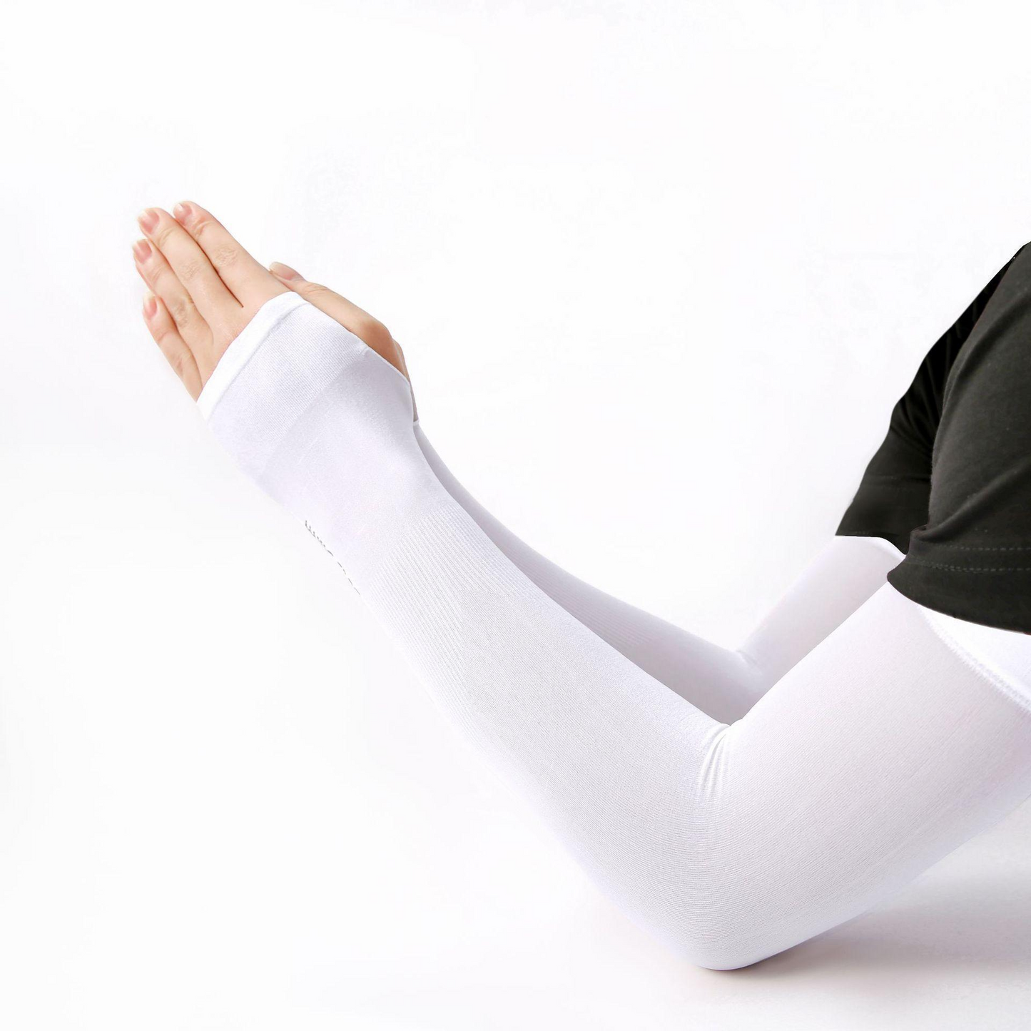 [Compra 1, llévate 3 gratis]【4 pares 24 €】 Calentadores de brazos unisex de seda helada con protección UV UPF50+