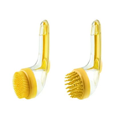 🥳Compra 1 y llévate 1 gratis🥳💞¡Más de 50.000 unidades vendidas!🛁🐾 Cepillo de baño todo en uno: dispensador de champú incorporado, cerdas de doble cara. Limpieza suave y fácil. ¡Un baño relajante para ti y tu mascota! 💧✨