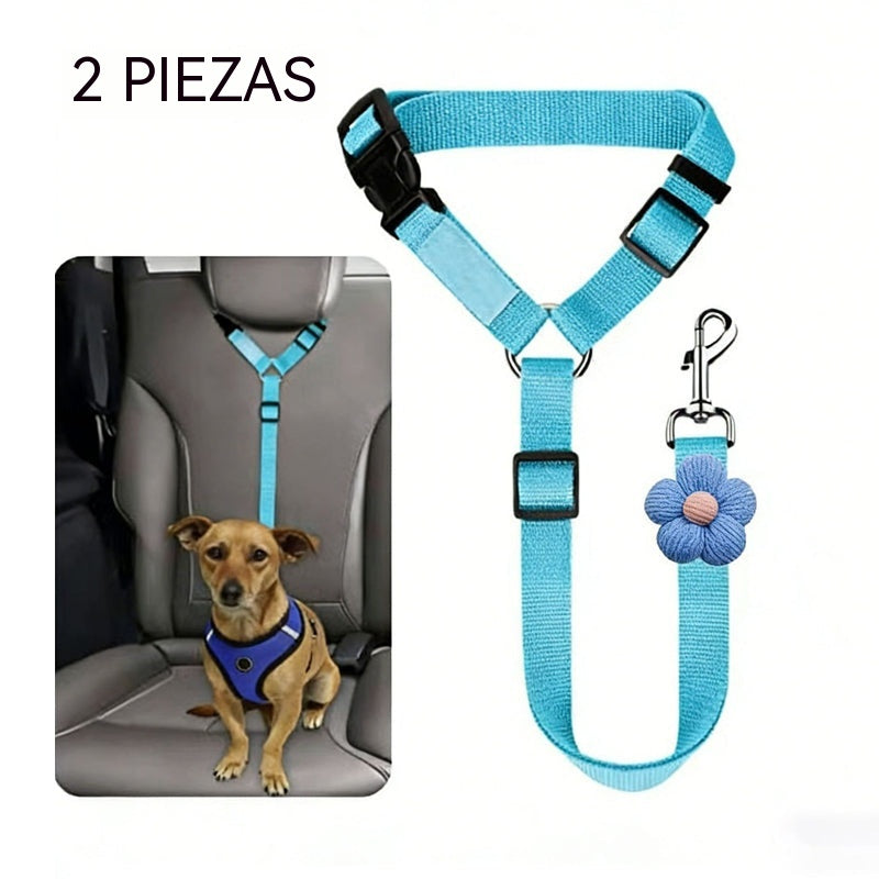 [2 pieza 22 euros] Cinturón de seguridad para perros y correa para pasear (2 en 1)