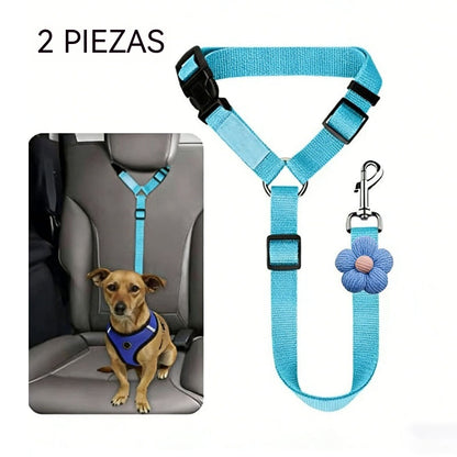 [2 pieza 22 euros] Cinturón de seguridad para perros y correa para pasear (2 en 1)