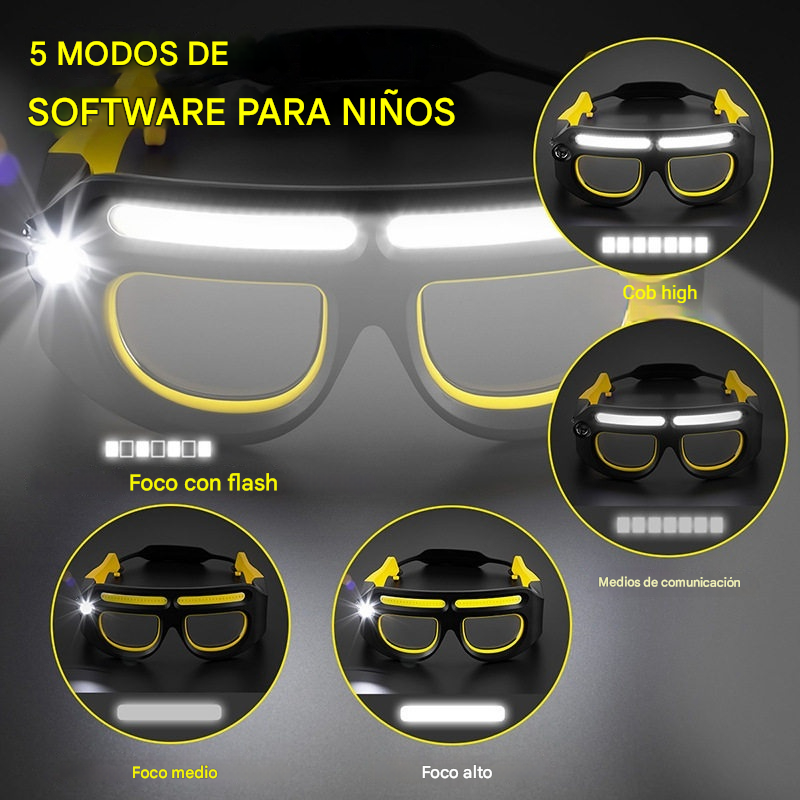 🕶️💡Ciclismo al aire libre, pesca nocturna, linterna frontal de alta intensidad, gafas y otra iluminación.