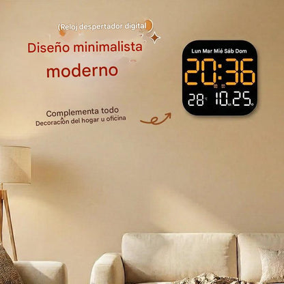 🕰️🛏️ Reloj digital apto tanto para el hogar como para la oficina, con ajuste de brillo/temperatura.