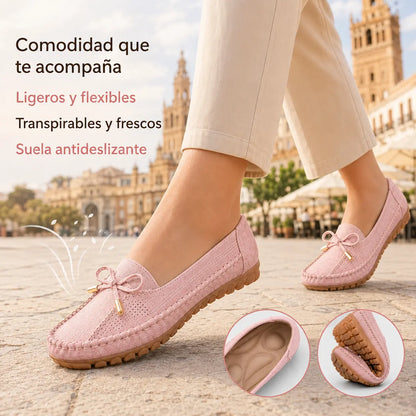 【Tallas 36-43】🔥 Zapatos ortopédicos para mujer, hechos de cuero genuino, ligeros, antideslizantes, transpirables y cómodos.