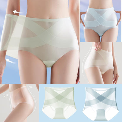 🔥🩲 (6  piezas) Último día - 50% de descuento - Braguitas sin costuras de talle alto Ice Bandage de nueva llegada-【40-110kg】