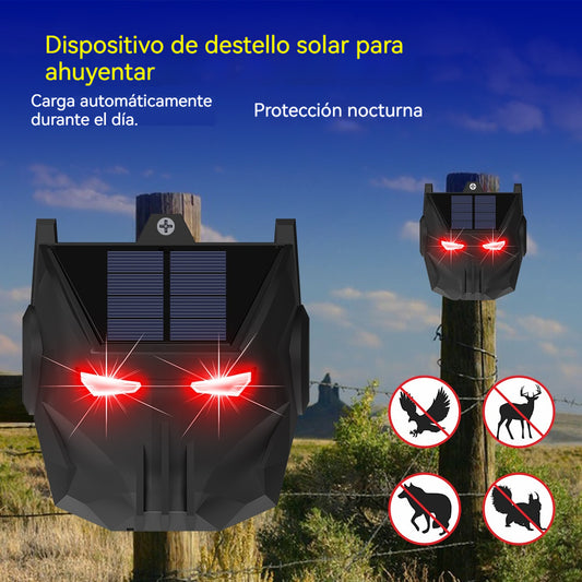 🔥Precio más bajo por tiempo limitado👍Luz de advertencia intermitente alimentada por energía solar para ahuyentar animales.