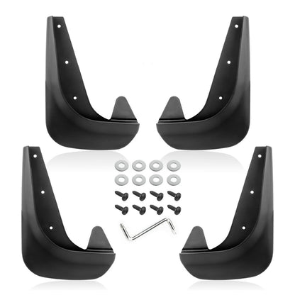 【Juego de 4 piezas con herramientas de instalación】Guardabarros para ruedas delanteras y traseras de coche, accesorios exteriores universales para guardabarros de rueda de coche