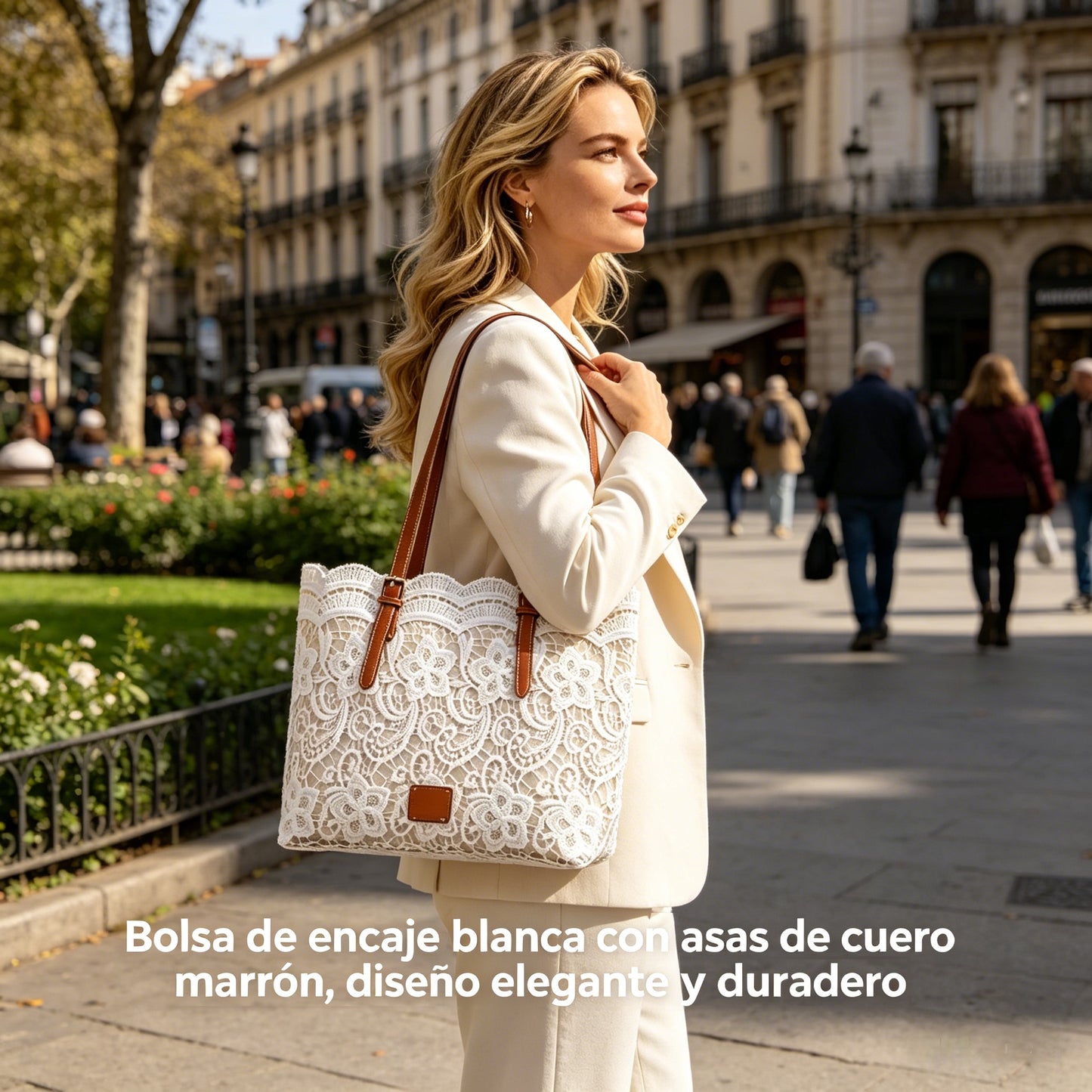 Bolso bandolera vintage de encaje: elegante bolso cruzado para cualquier ocasión 🤍