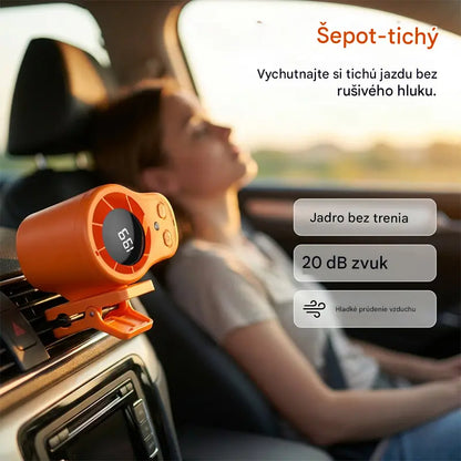 🌀 Hands-free ventilátor s LED displejom, integrovaným klipom a 199 nastaviteľnými rýchlosťami