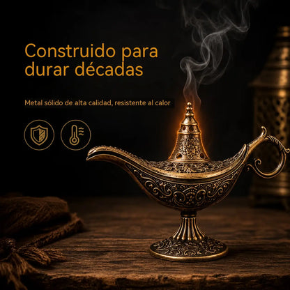 🔥Portalámparas de incienso vintage estilo lámpara del genio de Aladdín