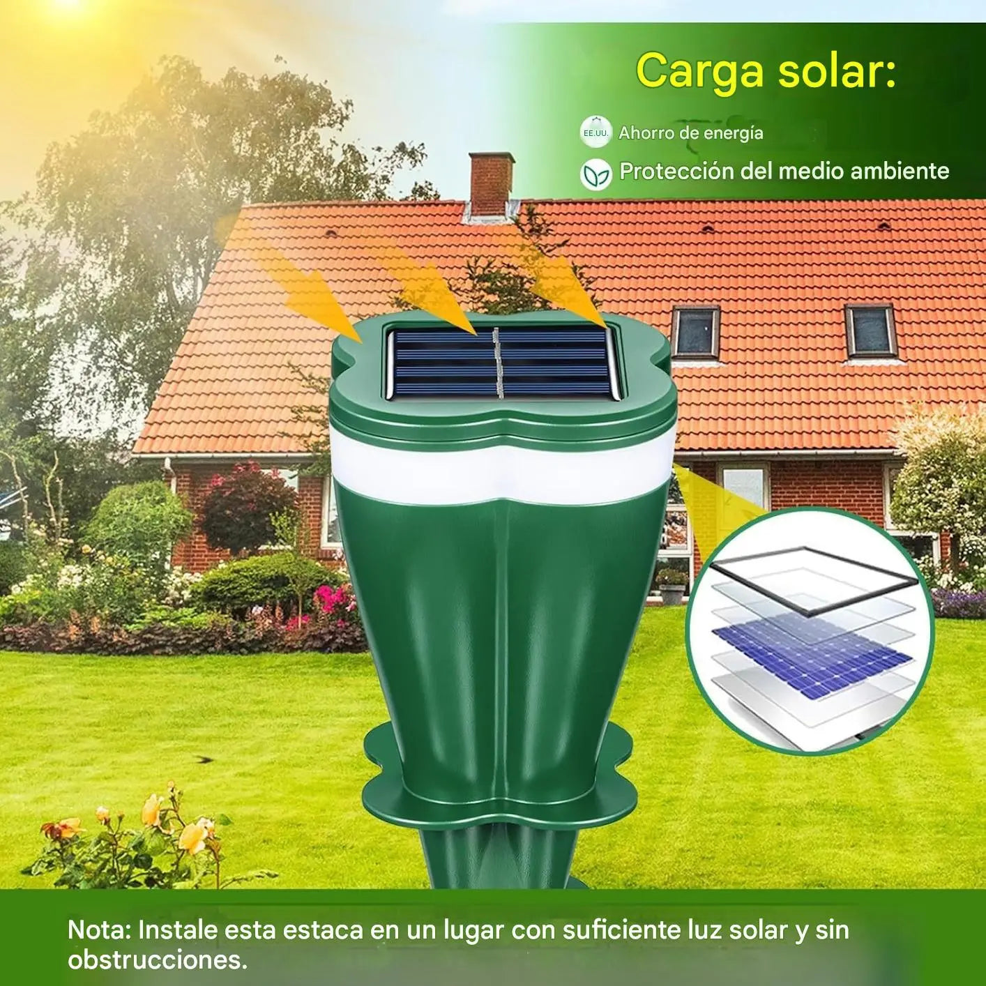 ☘️Producto en oferta - 50% de descuento ☘️ Repelente de animales solar e impermeable