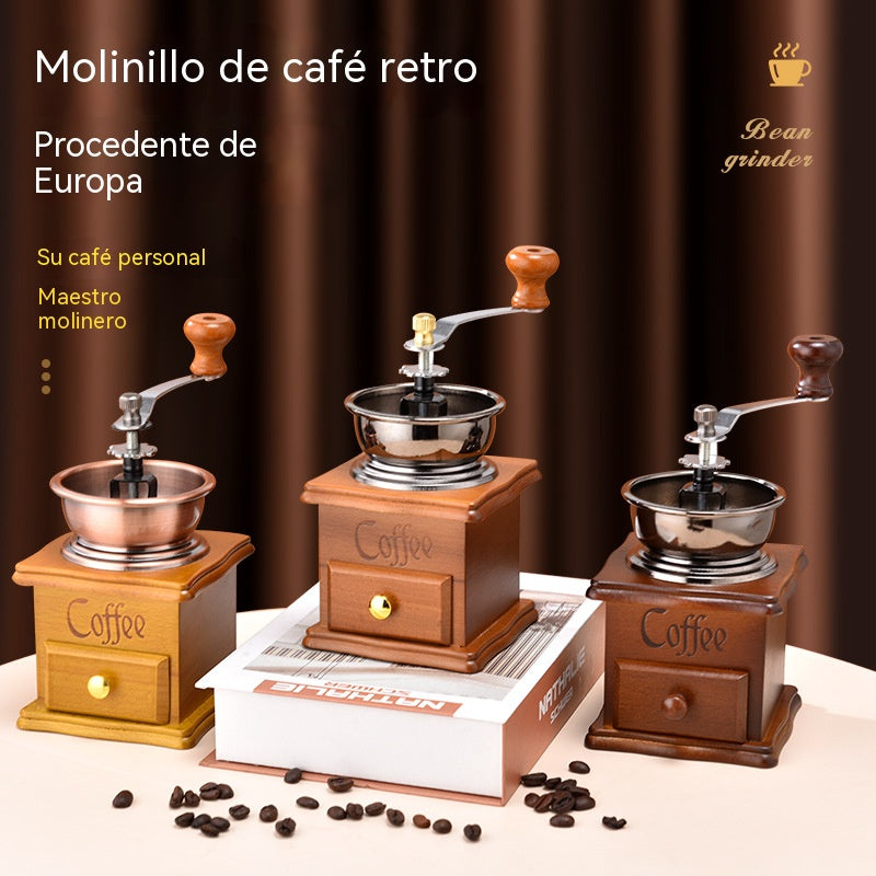 💥💥Mini molinillo de café retro de manivela para el hogar