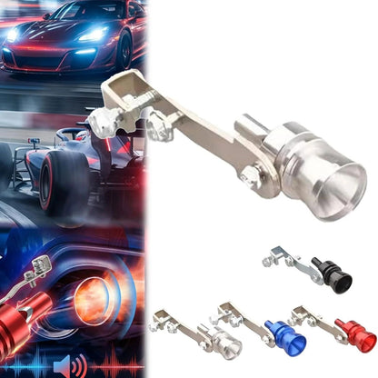 🚗Silbato de escape con sonido turbo – Metal duradero y llamativo