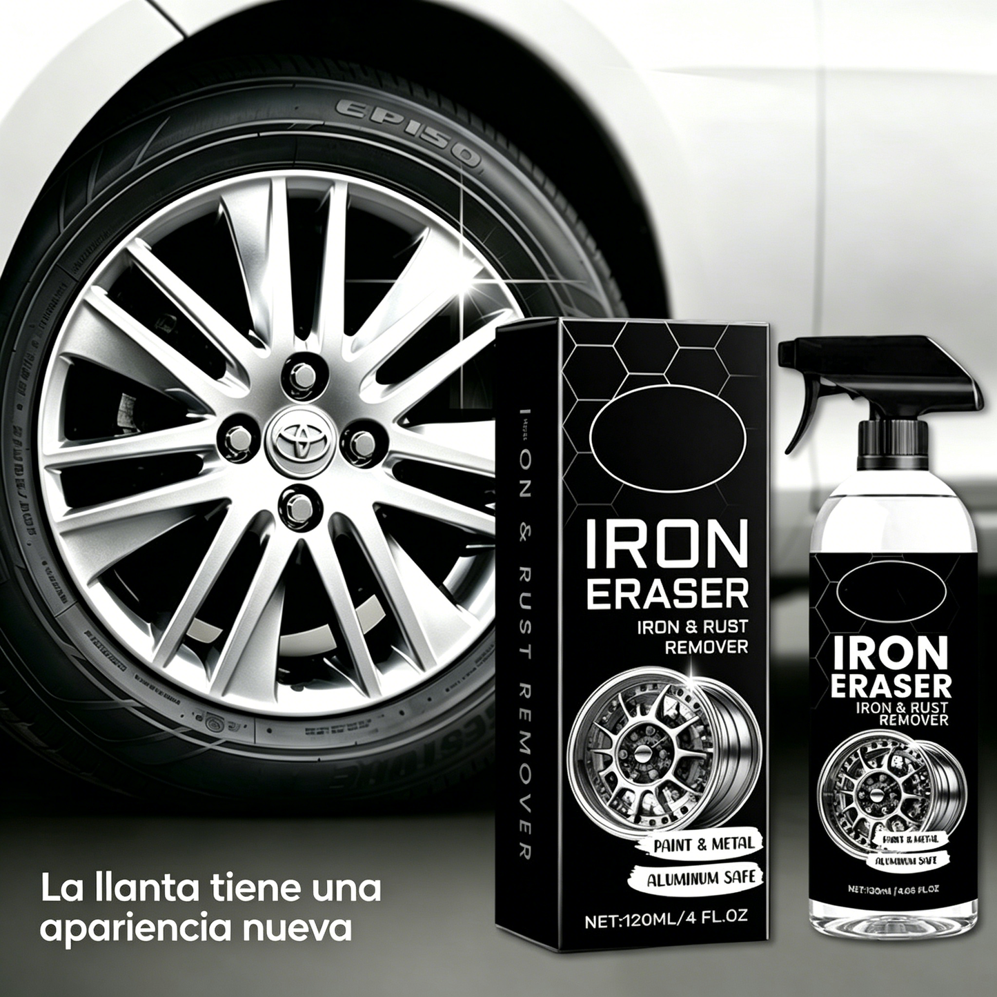Limpiador profesional de óxido y hierro para automóviles