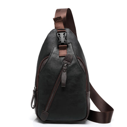 🧳 Riñonera de cuero sintético para hombre: ligera, organizada y 3 en 1: úsala como riñonera, bandolera o bolso de mano 🔥