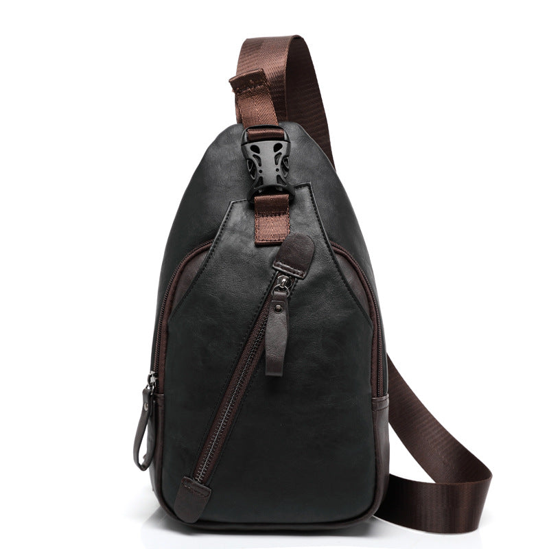 🧳 Riñonera de cuero sintético para hombre: ligera, organizada y 3 en 1: úsala como riñonera, bandolera o bolso de mano 🔥