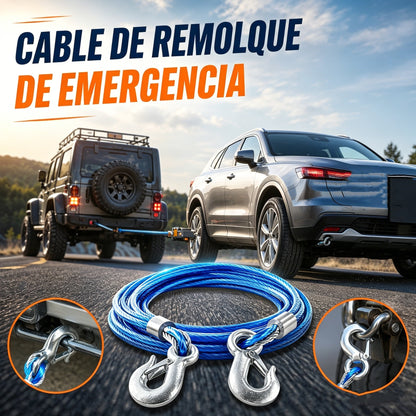 ⛓️🚗 Cuerda de remolque para automóvil, cuerda de tracción, cuerda de rescate – 4 m 3 toneladas