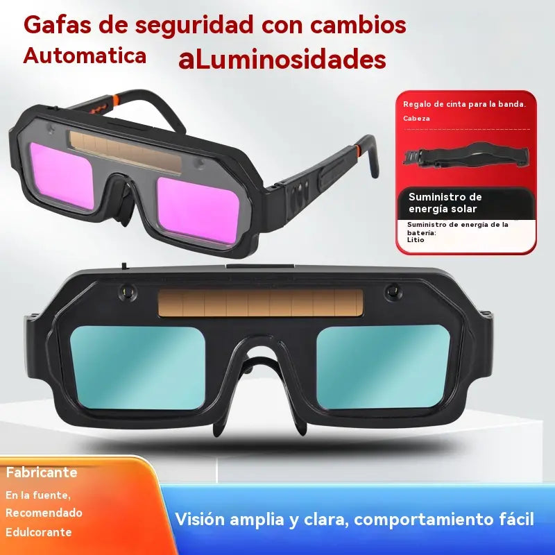 🕶️ Gafas de soldar con oscurecimiento automático: protegen contra la luz intensa, ofrecen doble protección y resguardan frente al deslumbramiento y los rayos UV.
