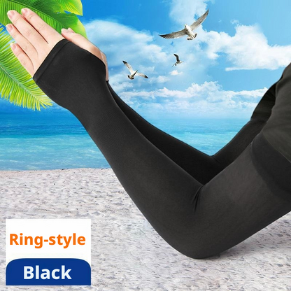 [Compra 1, llévate 3 gratis]【4 pares 24 €】 Calentadores de brazos unisex de seda helada con protección UV UPF50+