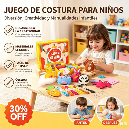 Kit de costura hecho a mano DIY interesante para niños