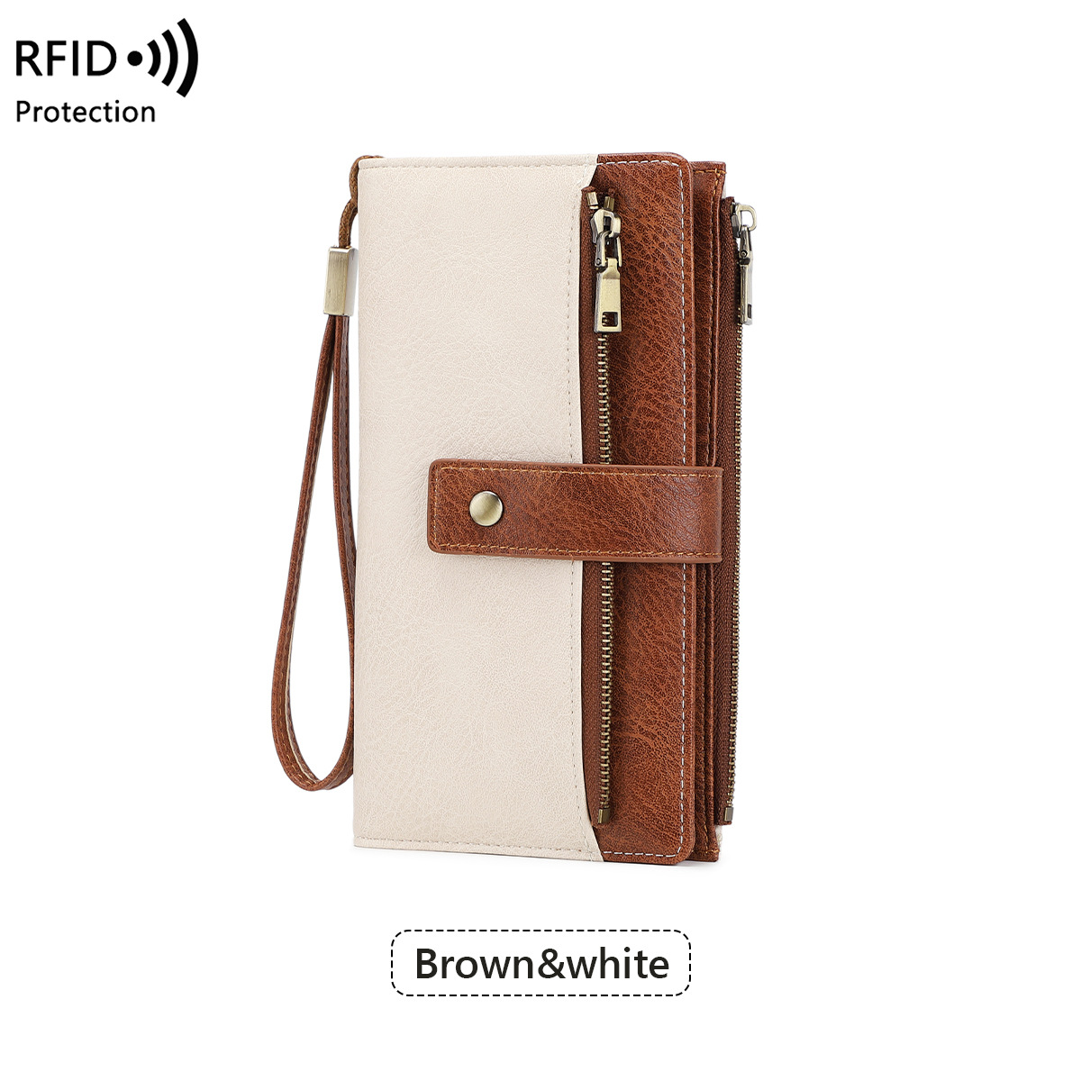 💥💯Cartera de piel para mujer con bloqueo RFID