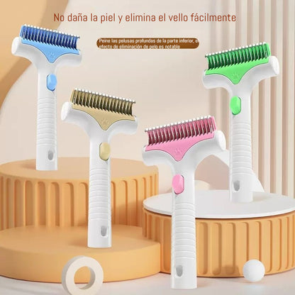 【Juego de 4 piezas】Solo 25 euros🐕🐈Peine desenredante para mascotas, para gatos y perros, para eliminar el pelo suelto.