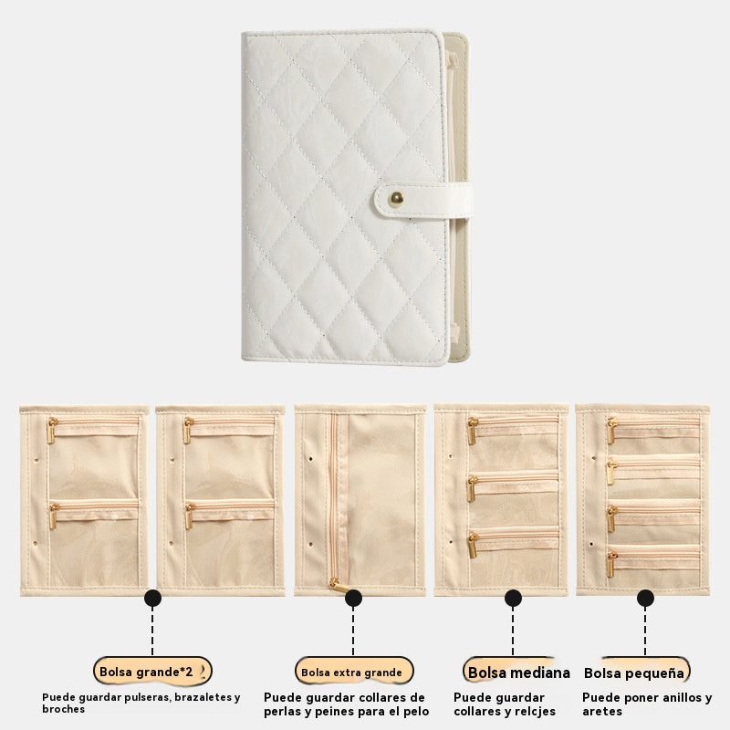 🔥 50% de descuento 🔥 Elegante bolsa portátil para guardar joyas con estampado a cuadros