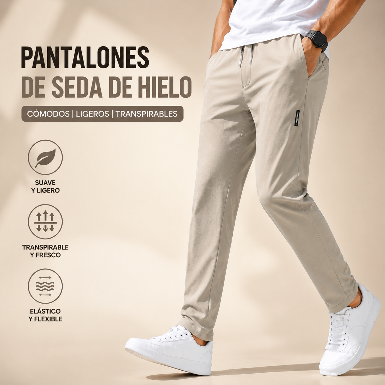 Juego de 2 piezas【M-5XL】2026 Nuevos pantalones elásticos casuales para hombre, cómodos y elegantes
