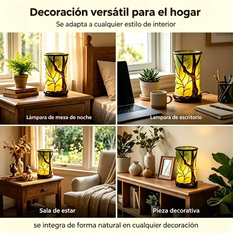 🍃✨ Lámpara Bosque Mágico con Diseño de Hojas | Ilumina tu Hogar con Encanto Natural