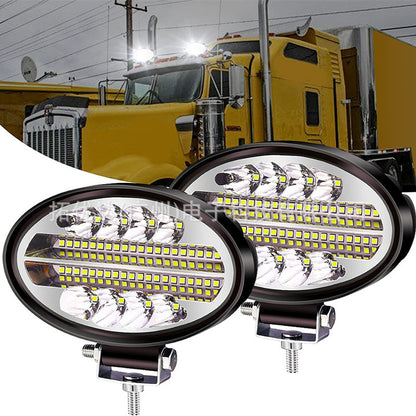 💡🚨【Oferta especial de último día】Faros LED ovalados integrados con difusor y convergente de 48 perlas, adecuados para coches modificados y faros auxiliares para vehículos todoterreno.