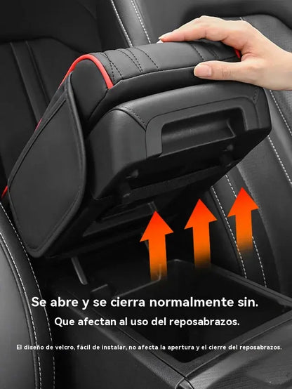 Caja de almacenamiento multifuncional para coche 3 en 1 de piel.