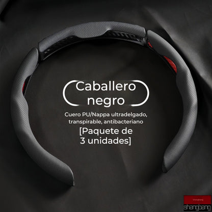 Volante de cuero para coche, adecuado para todas las estaciones, antideslizante, absorbe el sudor y resistente al desgaste.