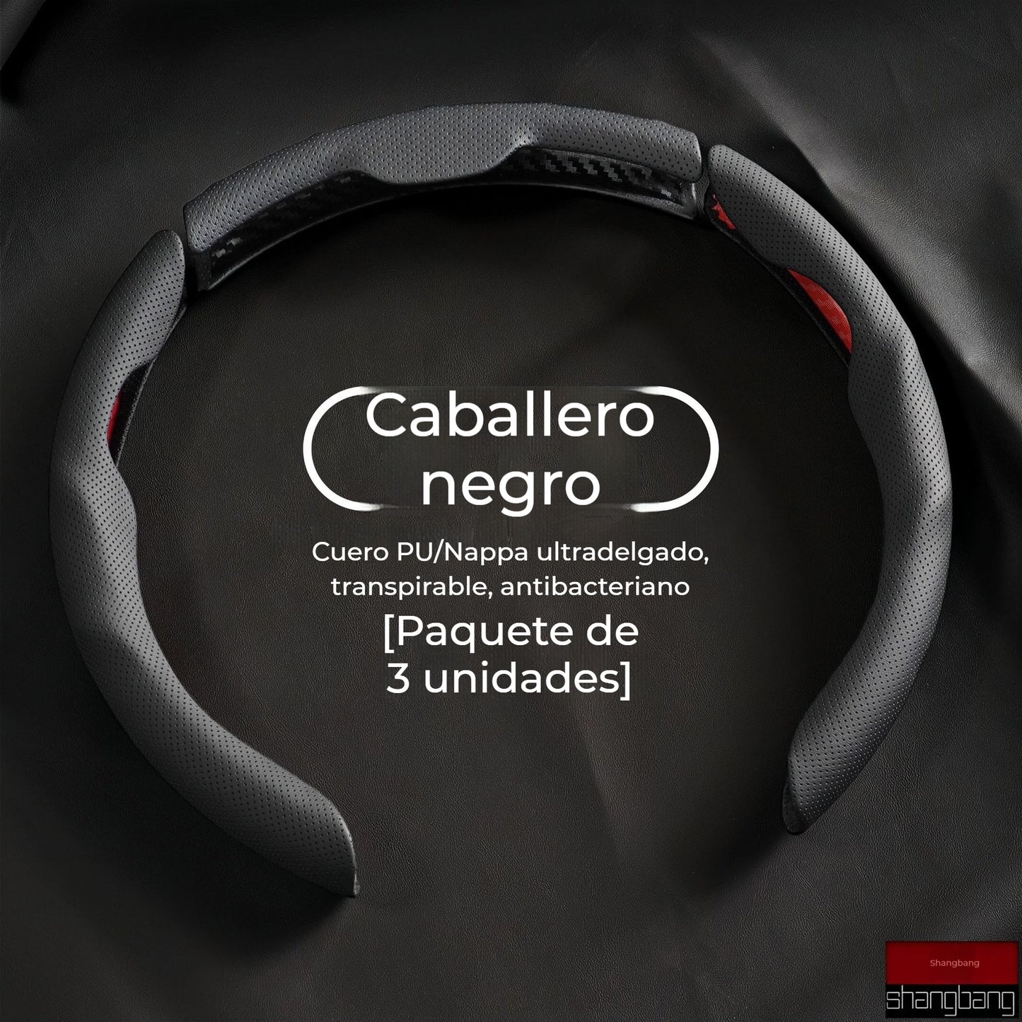 Volante de cuero para coche, adecuado para todas las estaciones, antideslizante, absorbe el sudor y resistente al desgaste.