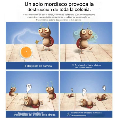 🛡️🏠【40 Piezas】💥Ungüento para matar cucarachas importado de Alemania, cebo doméstico, no tóxico, para madres y bebés