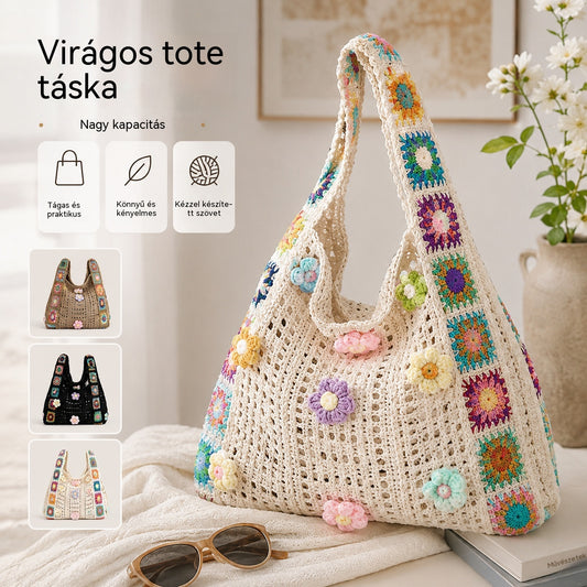 📢📢¡50% DE DESCUENTO! ⏰Bolso de hombro étnico de crochet para mujer