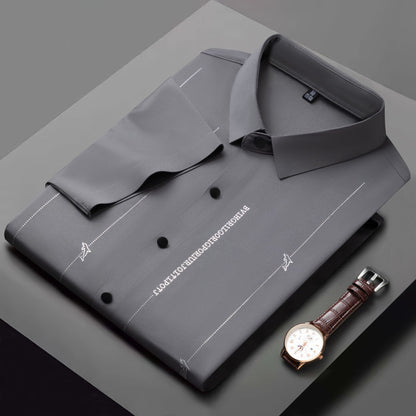 【M-4XL】Camisa de manga corta con alta elasticidad, sin arrugas y sin necesidad de planchar.