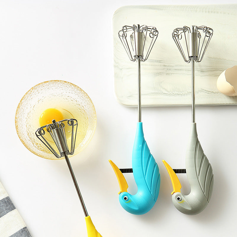 【Compra 1 y llévate 1 gratis】【2 piezas】Batidor de huevos semiautomático de acero inoxidable