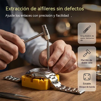 [Juego de 72 piezas] Kit de herramientas para reparación de relojes