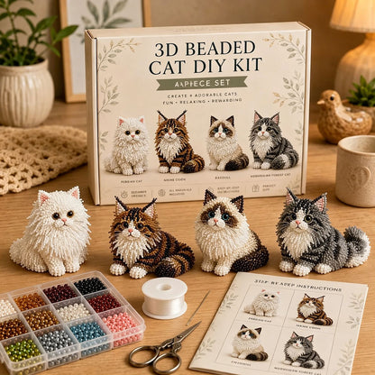 🏆Oferta por tiempo limitado🧵✨ Kit de manualidades que incluye pequeños animales 3D y cuentas